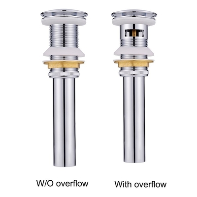 La pompa di scolo d'argento delle acque reflue 45mm Dia Washbasin Faucet Pop Up vuota l'argento cromato