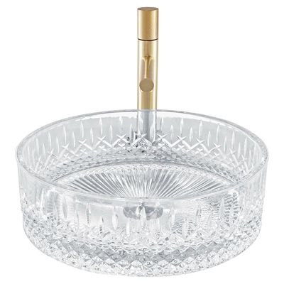 Lavandini trasparenti del controsoffitto del prisma di Crystal Glass Vessel Basins Ice