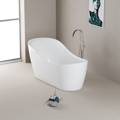 Bagno contemporaneo vasca da bagno in immersione indipendente con sistema di scarico centrale