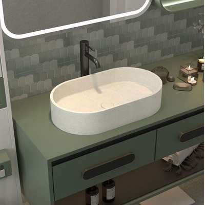 Pop Up Drain Concreto Vasca da lavaggio Vasca da bagno di forma ovale