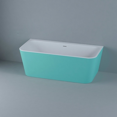 Vasca da bagno colorata a forma rettangolare fatta di foglio acrilico puro fresco