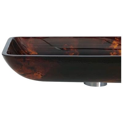 Lavandino nero della nave di rettangolo di rettangolo di forma di colore ruggine moderno del lavabo