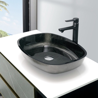 Incisione di vetro resistente di colore verde del lavabo del piano d'appoggio del graffio moderna