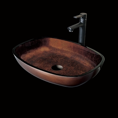 Controsoffitto rettangolare d'annata Brown ruggine del lavabo della mano di progettazione moderna grande