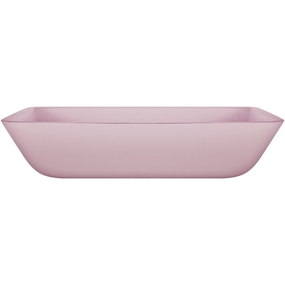 Vetro temperato rettangolare Matt acido del bagno dei bacini rosa del controsoffitto