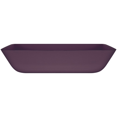 Lavandino rettangolare Matt Purple Glass Countertop acido del bagno della nave