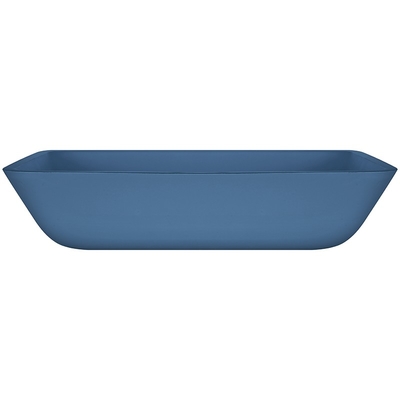 Lavandino fatto a mano Matt Vessel Light Blue Vanity del vetro temperato rettangolare