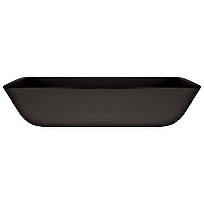 Bacino grigio acido del ripiano del nero 20inch di Matt Tempered Glass Sink Dark rettangolare