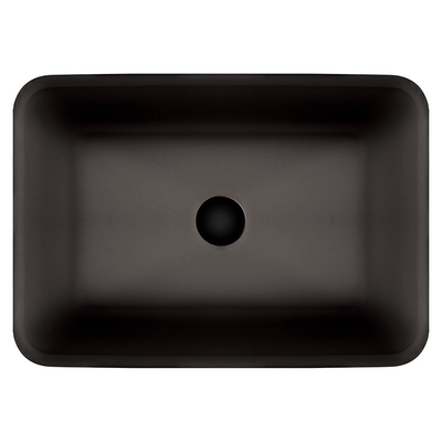 Bacino grigio acido del ripiano del nero 20inch di Matt Tempered Glass Sink Dark rettangolare