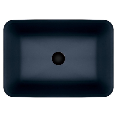 Lavabo nero di vetro temperato di colore 12mm Matt Counter Top Bowl Sink acido