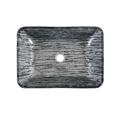 Nero di titanio/Gray Bathroom Wash Basins L460 * W330 * lavandino nero rettangolare della nave di H105mm