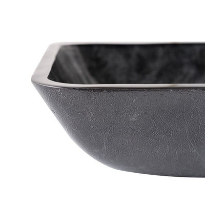 Lavabi verde scuro del bagno Gray Onyx Handmade Rectangular a 18 pollici
