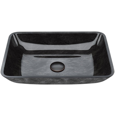 Lavabi verde scuro del bagno Gray Onyx Handmade Rectangular a 18 pollici