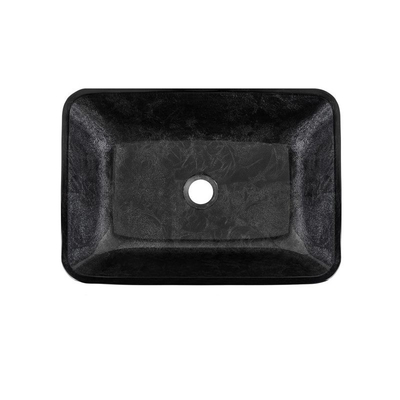 Lavabi verde scuro del bagno Gray Onyx Handmade Rectangular a 18 pollici