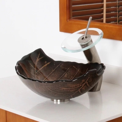disegni fusa del lavabo del controsoffitto di 180mm 12mm Brown e della mano caldi spessi a forma di foglia
