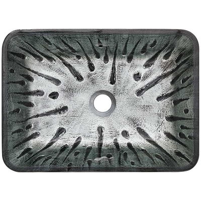 Mano della colata di Gray Rectangular Vessel Sink Hot che spilla il lavandino di vetro temperato di vanità
