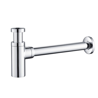 Sifone rotondo residuo cromato dello scolo di lavandino del bagno della trappola del lavandino d'argento