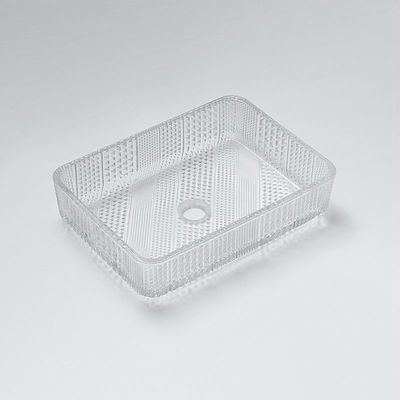 Bagno lavandino quadrato cristallino 460mm 330mm 105mm lavandino a mano