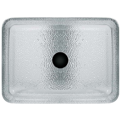 330mm 460mm Bagno Vasca da lavaggio Tavolo in alto vetro poco profondo Fusione a fuso cristallino chiaro