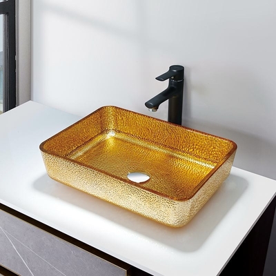 L'imbarcazione rettangolare dell'oro di lusso affonda il bacino profondo moderno a 4,2 pollici dell'affondare del bagno