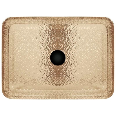Lavabo leggero della mano della toilette del tè Crystal Vessel Rectangular Bathroom Sink