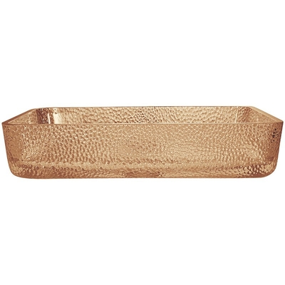 Lavabo leggero della mano della toilette del tè Crystal Vessel Rectangular Bathroom Sink