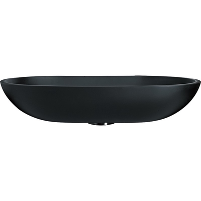 Anti rivestimento della ruggine della nave del bagno ovale nero del lavandino