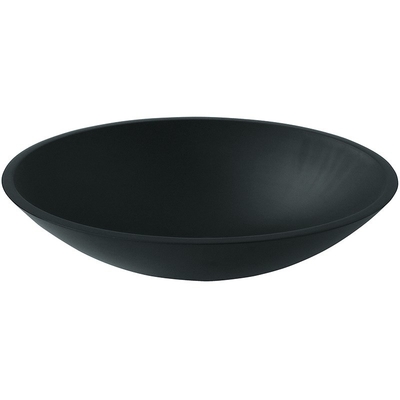 Il lavandino rotondo nero ovale della nave ha colorato il vetro temperato Matt Countertop acido