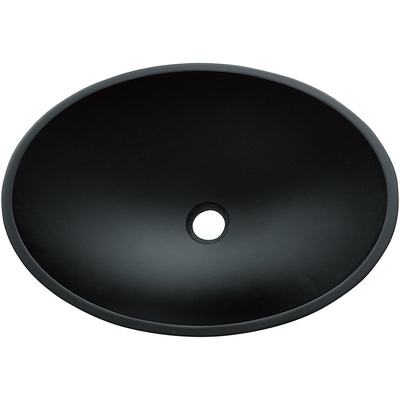 Il lavandino rotondo nero ovale della nave ha colorato il vetro temperato Matt Countertop acido
