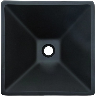 142mm Matt Black Basin Square Funnel acido modellano il bagno temperato