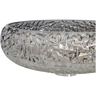 Il lavandino decorativo cromato del bagno lancia forma della palla intorno al lavandino di vetro d'argento della nave