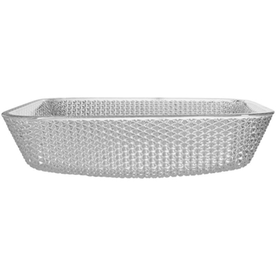 la vanità del controsoffitto di lunghezza di 400mm affonda il quadrato di Crystal Clear Glass Vessel Diamond