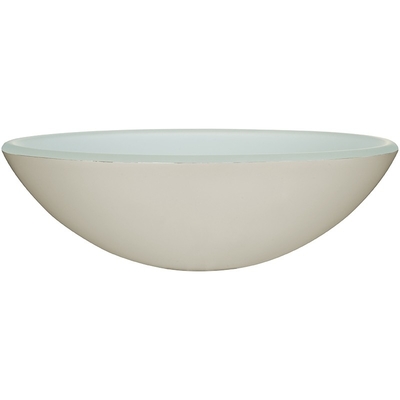 Il bianco ha temperato il giro profondo di altezza di lunghezza 132mm del controsoffitto 380mm della ciotola di vetro del bacino