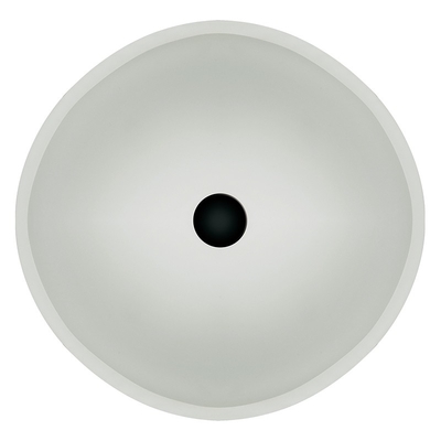 Il bianco ha temperato il giro profondo di altezza di lunghezza 132mm del controsoffitto 380mm della ciotola di vetro del bacino