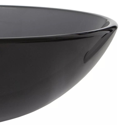 Vetro temperato fatto a mano circolare Gray Vessel Bathroom Sink del lavabo del controsoffitto