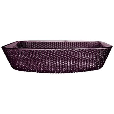 La vanità regolare del controsoffitto affonda i lavandini di vetro del bagno del quadrato di Diamond Purple Crystal 12mm