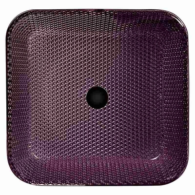 La vanità regolare del controsoffitto affonda i lavandini di vetro del bagno del quadrato di Diamond Purple Crystal 12mm