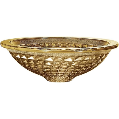 Mano dorata cromata Crystal Bathroom Vanity moderno del lavaggio del lavandino della ciotola di vetro trasparente