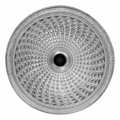 L'imbuto d'argento ha modellato i lavandini di vetro della nave di Crystal Wash Basins Chromed Etched