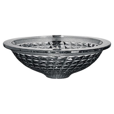 L'imbuto fatto a mano circolare del bagno di Crystal Wash Basins Vessel Glass ha modellato il fumo grigio