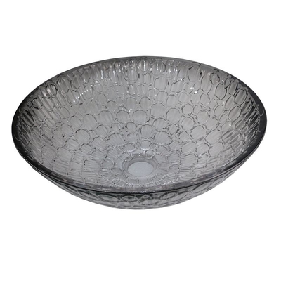 Nave di vetro moderna moderna di Crystal Wash Basins Gradient Black