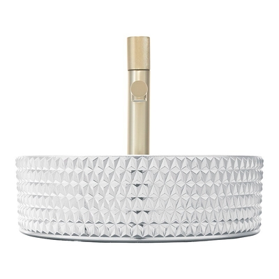 Il lavabo di vetro del bagno Trace Silver Color Easy To pulisce