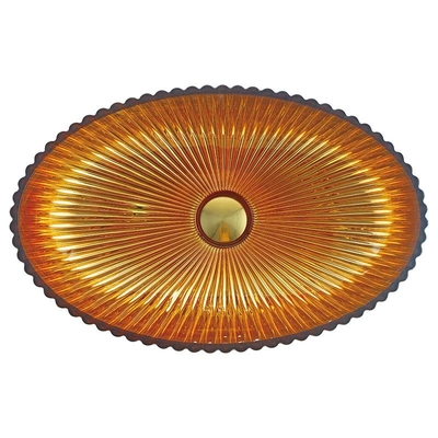 Ciotola ovale del bacino del lavandino del bagno di colore dell'oro di Crystal Glass Vessel Basins In 24K di forma