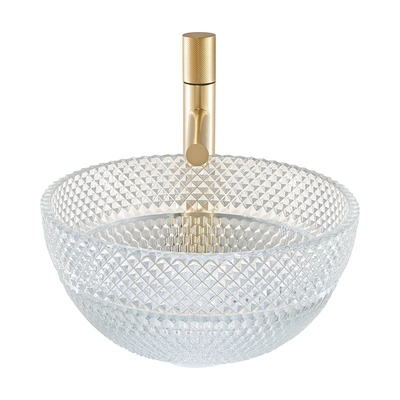 Lavandini Calathiform del controsoffitto del bagno di Crystal Clear Glass Vessel Basins
