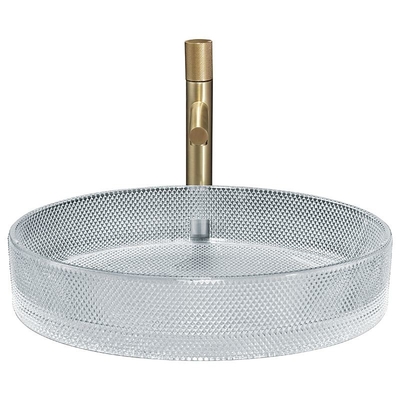 Il controsoffitto resistente di Crystal Clear Glass Vessel Basins del graffio ha montato