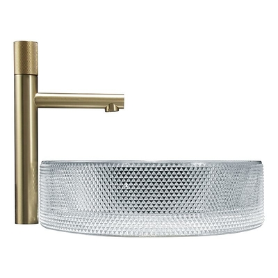 Bacini di vetro ovali Crystal Clear Sink Oval Shaped della nave di stile europeo