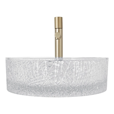 Lo stile europeo intorno ai bacini di vetro della nave ghiaccia Ridge Crystal Clear Wash Basin