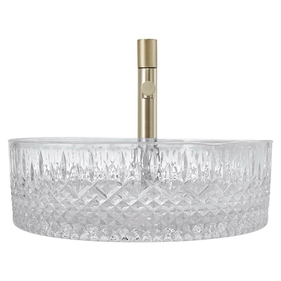 Lavandini trasparenti del controsoffitto del prisma di Crystal Glass Vessel Basins Ice
