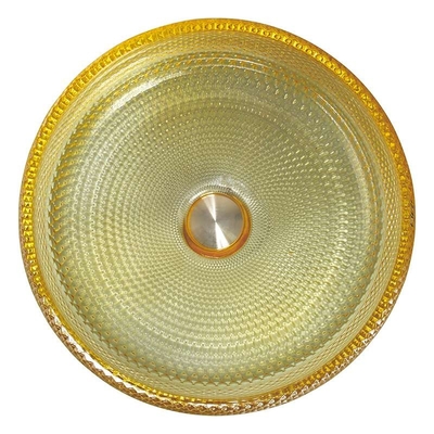 Lavandino di vanità del bagno di colore di Crystal Glass Vessel Basins Yellow di progettazione dell'Italia