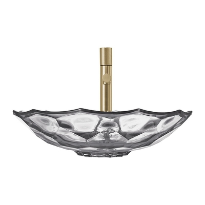 Luce di vetro a forma di palla moderna Gray Color Vessel Sinks Pop del lavabo sullo scolo
